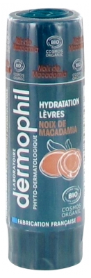 Dermophil Indien Feuchtigkeitsversorgung Lippen Fleur de Tiaré Bio Stick 4 g - Geschmack: Macadamianuss