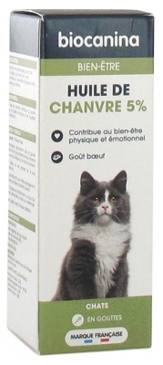 Biocanina Olio di Canapa 5% Cat 10 ml (preferibilmente da usare prima della fine di 05/2023)
