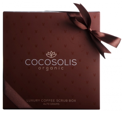 Cocosolis Estuche de Lujo de 4 Exfoliantes Naturales de Café