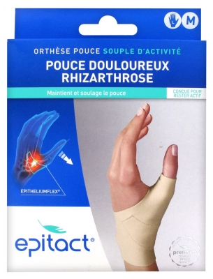 Epitact Mīkstā Aktivitātes Īkšķa Ortēze Sāpošam Īkšķim Rizartroze Kreisajai Rokai - Izmērs: M