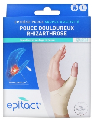 Epitact Mīkstā Aktivitātes Īkšķa Ortēze Sāpošam Īkšķim Rizartroze Kreisajai Rokai - Izmērs: L