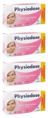 Physiodose Steriles physiologisches Serum Packung mit 4 x 40 Einzeldosen zu 5 ml