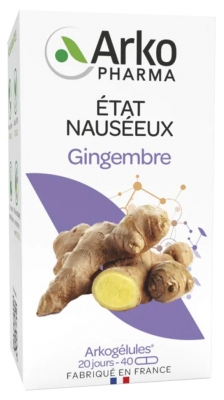 Arkopharma Arkogélules Ingvers 40 Kapsulas