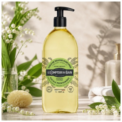 Le Comptoir du Bain Parfümiertes Duschöl Frühlings-Auszeit 1 L