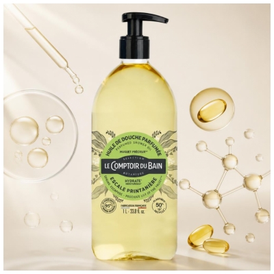 Le Comptoir du Bain Parfümiertes Duschöl Frühlings-Auszeit 1 L