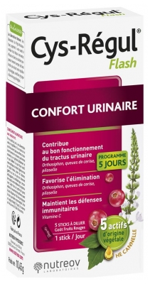 Nutreov Cys-régul Flash Confort Urinaire 5 Sticks (à consommer de préférence avant fin 06/2023)