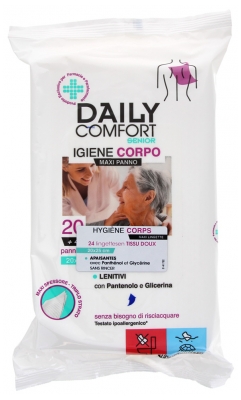 BioGenya Daily Comfort Senior Wipes Body Hygiene 24 Wipes