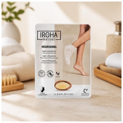 Iroha Nature Närande Fotmask Argan och Macadamia 2 x 9 ml