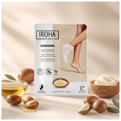 Iroha Nature Närande Fotmask Argan och Macadamia 2 x 9 ml