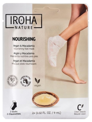 Iroha Nature Vyživující maska na nohy Argan a Macadamia 2 x 9 ml