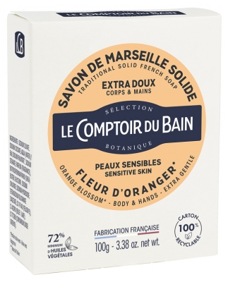 Le Comptoir du Bain Sapone Solido Marsiglia Extra Mite Fiori D'Arancio 100 g