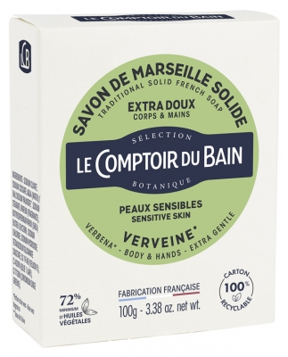 Le Comptoir du Bain Traditional Solid French Soap Extra-Gentle Verbena 100g