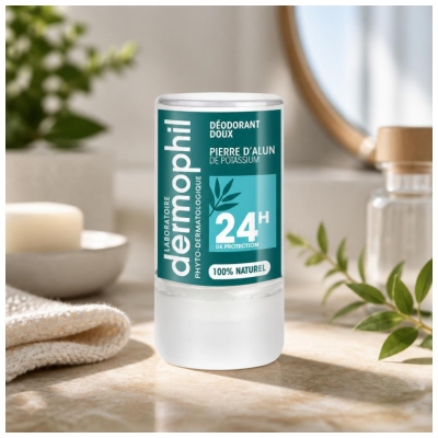 Dermophil Indien Švelnus Alūno Akmuo Dezodorantas 24H 115 g