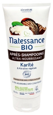 Natessance Après-Shampooing Ultra-Nourrissant Karité et Kératine Végétale Bio 200 ml
