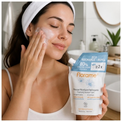 Florame Organic Cleansing Micellar Foam Eco Refill 300ml