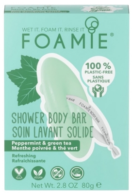 Foamie Feste Erfrischende Waschpflege mit Pfefferminze und Grünem Tee 80 g