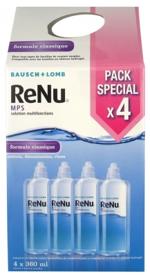 Soluție Multifuncțională Bausch + Lomb ReNu MPS Pachet de 4 x 360 ml