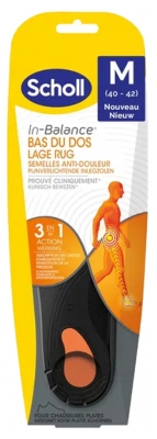 Scholl Suole In-Balance Anti-Pain Lower Back 1 Paio - Dimensione: M