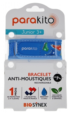Parakito Bracelet Anti-Moustiques Rechargeable Junior - Modèle : Baskets