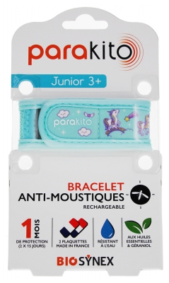 Parakito Bracelet Anti-Moustiques Rechargeable Junior - Modèle : Licornes