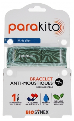 Parakito Bracelet Anti-Moustiques Rechargeable Adulte - Modèle : Graphic Camouflage