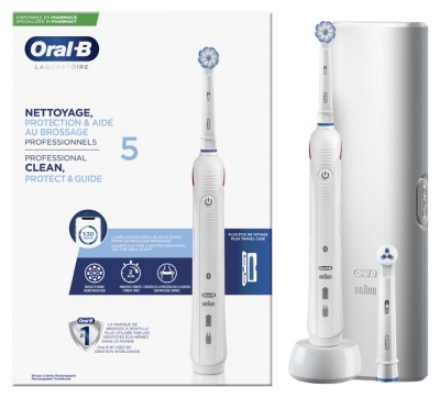 Oral-B 5 Professional Clean Protect & Guide Rechargeable Toothbrush + Accessories