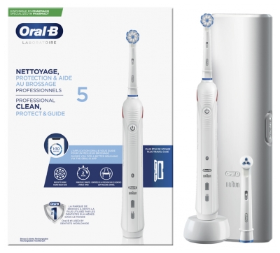 Oral-B Profesionālā Tīrīšana, Aizsardzība un Tīrīšanas Palīdzība 5 Uzlādējamā Zobu Birste + Aksesuāri
