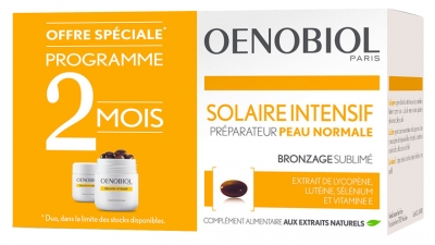 Oenobiol Solaire Intensif Préparateur Peau Normale Lot de 2 x 30 Capsules
