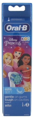 Oral-B Disney Kids 3 Ans et + 3 Têtes de Rechange - Modèle : Princesses Disney