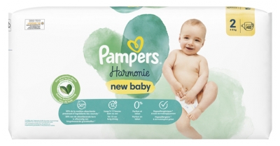 Pampers New Baby Harmonie 48 Couches Taille 2 (4-8 kg)