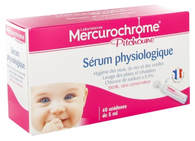 Mercurochrome Pitchoune Salina Fisiologica 40 Unidosi da 5 ml
