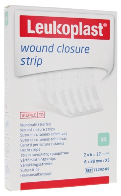 Essity Leukoplast Selbstklebende Hautnähte 2 x 6 Strips 6 x 38 mm