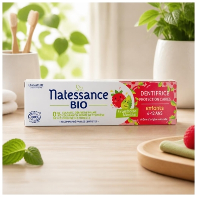 Natessance Tandpasta Kariesbeskyttelse Børn 6-12 år Økologisk 75 ml