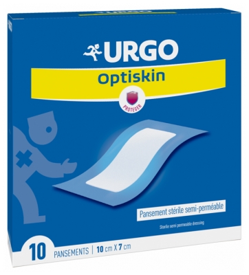 Urgo Optiskin Semi-Permeable Sterile Bandage 10 x 7cm 10 Bandages