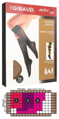 Gibaud ActivLine Hold Socken 70 Denier Hâlé