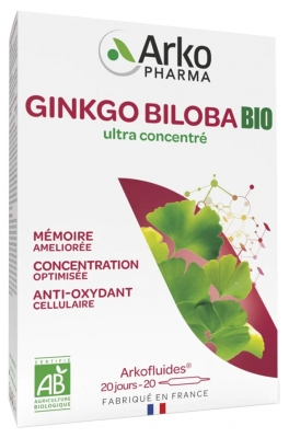 Arkopharma Arkofluides Ginkgo Biloba Organic 20 Phials