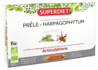 Superdiet Cola de Caballo Harpagophytum Bio 20 Ampollas