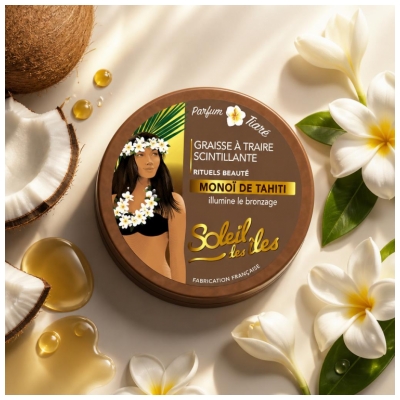 Ulei de bronzare strălucitor Soarele Insulelor cu parfum Tiaré 150 ml