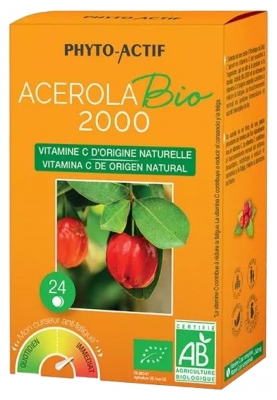 Phyto-Actif Acérola Bio 2000 24 Comprimés