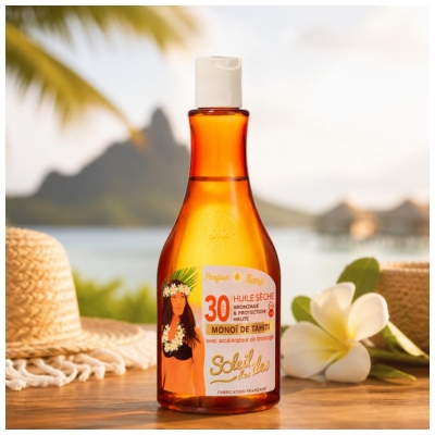 Soleil des îles Ulei Uscat Bronzare și Protecție SPF30 150 ml