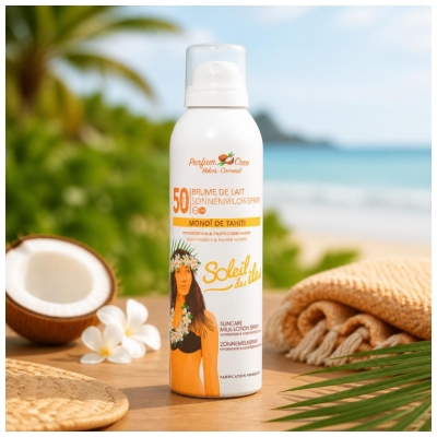 Soleil des îles Leche en Bruma SPF50 Fragancia Coco 150 ml