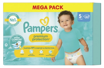 Pampers Premium Protection 82 Pannolini Taglia 5 (11-16 kg)