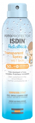 Isdin Fotoprotector Pediatrie Spray Transparant Natte Huid SPF50 250 ml