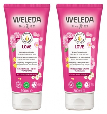 Weleda Love Harmonizing Shower Cream Set mit 2 x 200 ml