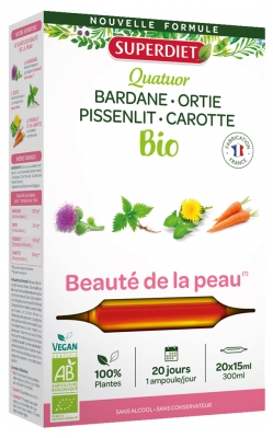 Superdiet Quatuor Belleza de la Piel Bio 20 Ampollas