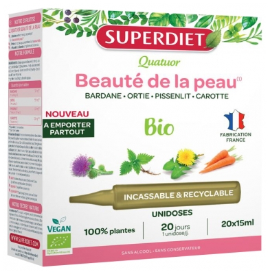 Superdiet Cuarteto de Belleza Orgánica Para la Piel 20 Unidosis