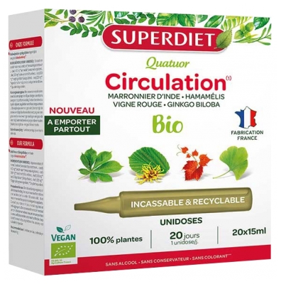 Superdiet Quatuor Circulación Bio 20 Unidoses