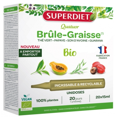 Superdiet Quatuor Fettverbrenner Bio 20 Unidosen