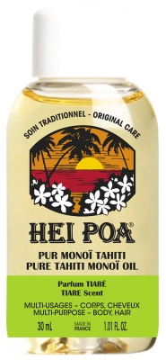 Hei Poa Monoï Pur Tahiti Parfum Tiaré 30 ml