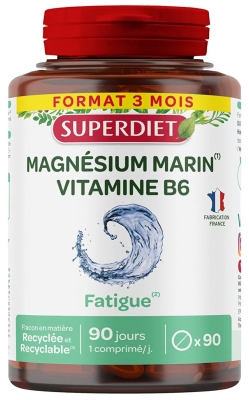 Superdiet Magnésium Marin + Vitamine B6 90 Comprimés